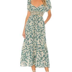 Free People Soft Seafoam Ellie Printed Maxi Dress